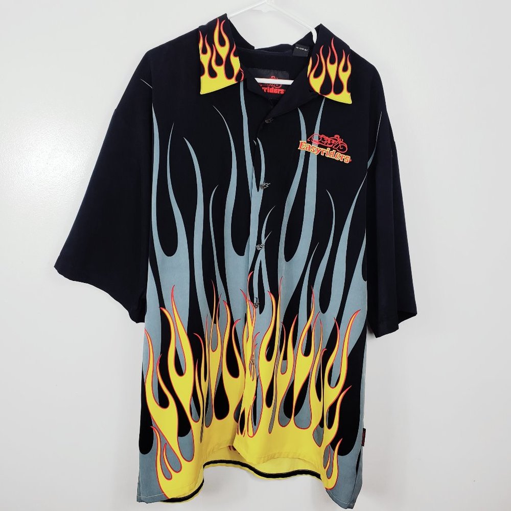 Easyriders Black Men's Button Up Shirt Sz 3XL
